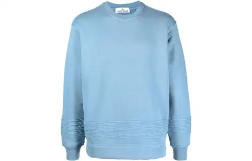 STONE ISLAND Sweatshirts Men's Blue Crew Neck Moderate Regular