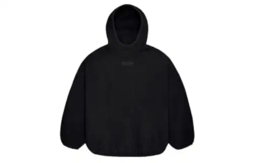 Fear Of God Essentials front logo patch panelled hoodie