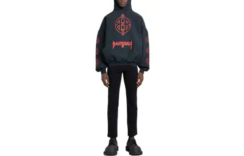 Balenciaga Bb Logo Oversized Hoodie