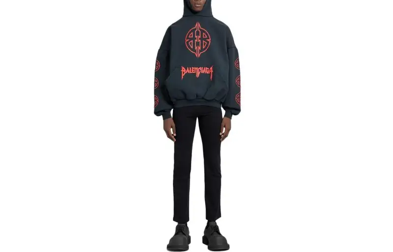 Balenciaga Bb Logo Oversized Hoodie