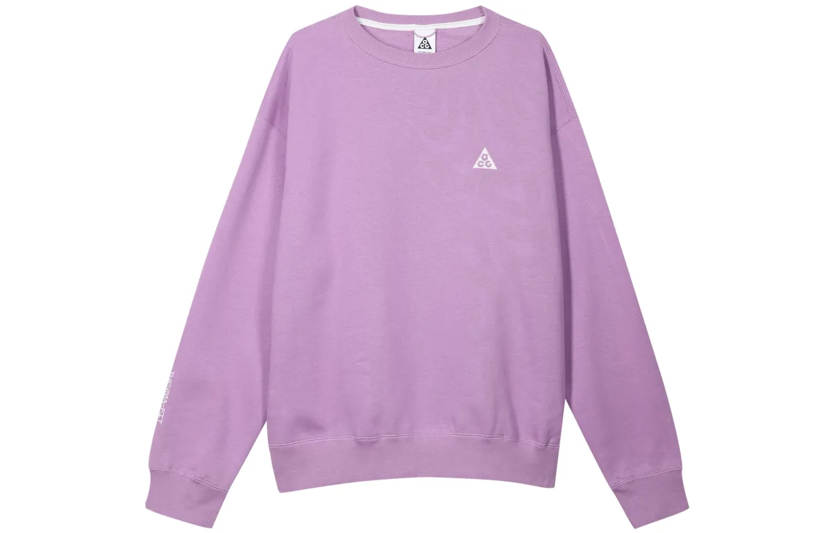 Nike ACG THERMA-FIT Sweatshirts Unisex Purple Crew Neck Moderate Regular