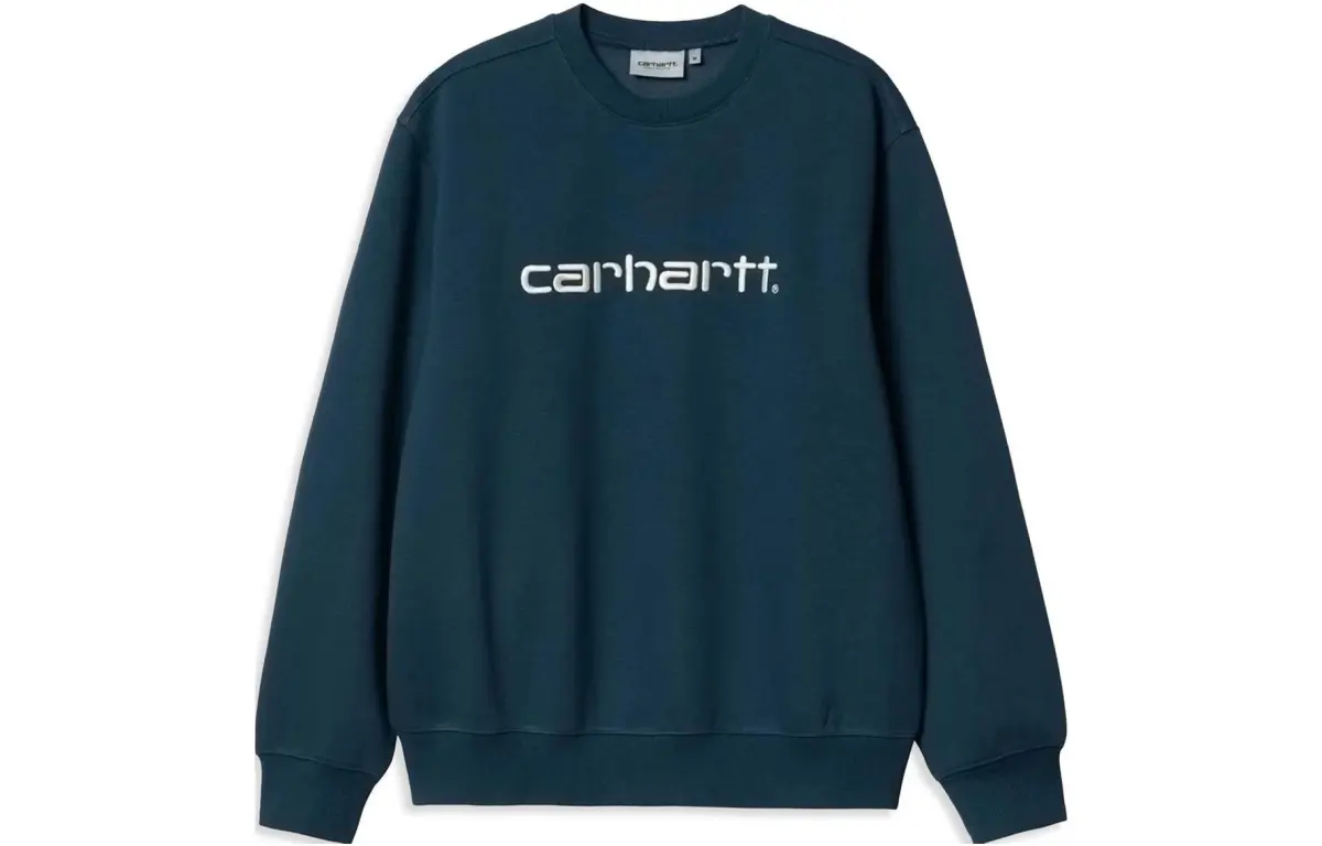 Carhartt WIP Sweatshirts Men's Blue Crew Neck Moderate Regular