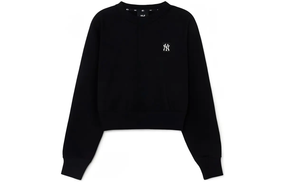 MLB Sweatshirts Unisex Black Crew Neck Moderate