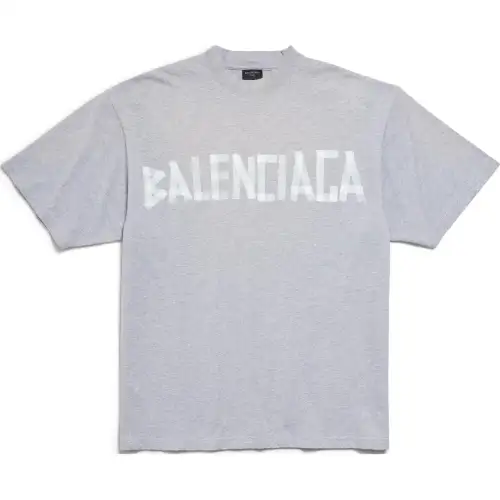 Balenciaga FW24 T Shirt Regular Fit Unisex Mixed Gray