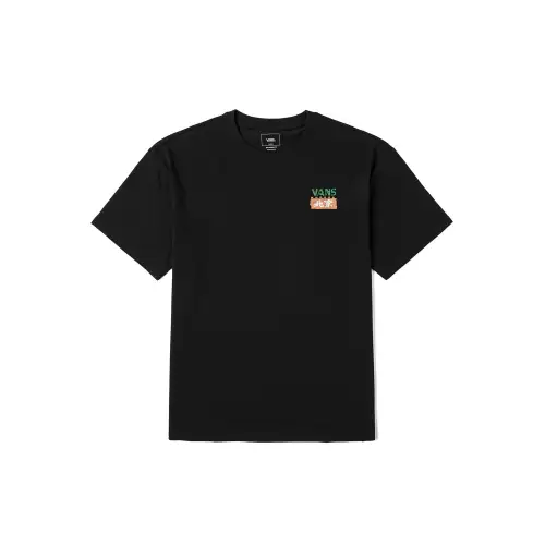Vans T Shirts Unisex Black Crew Neck Moderate