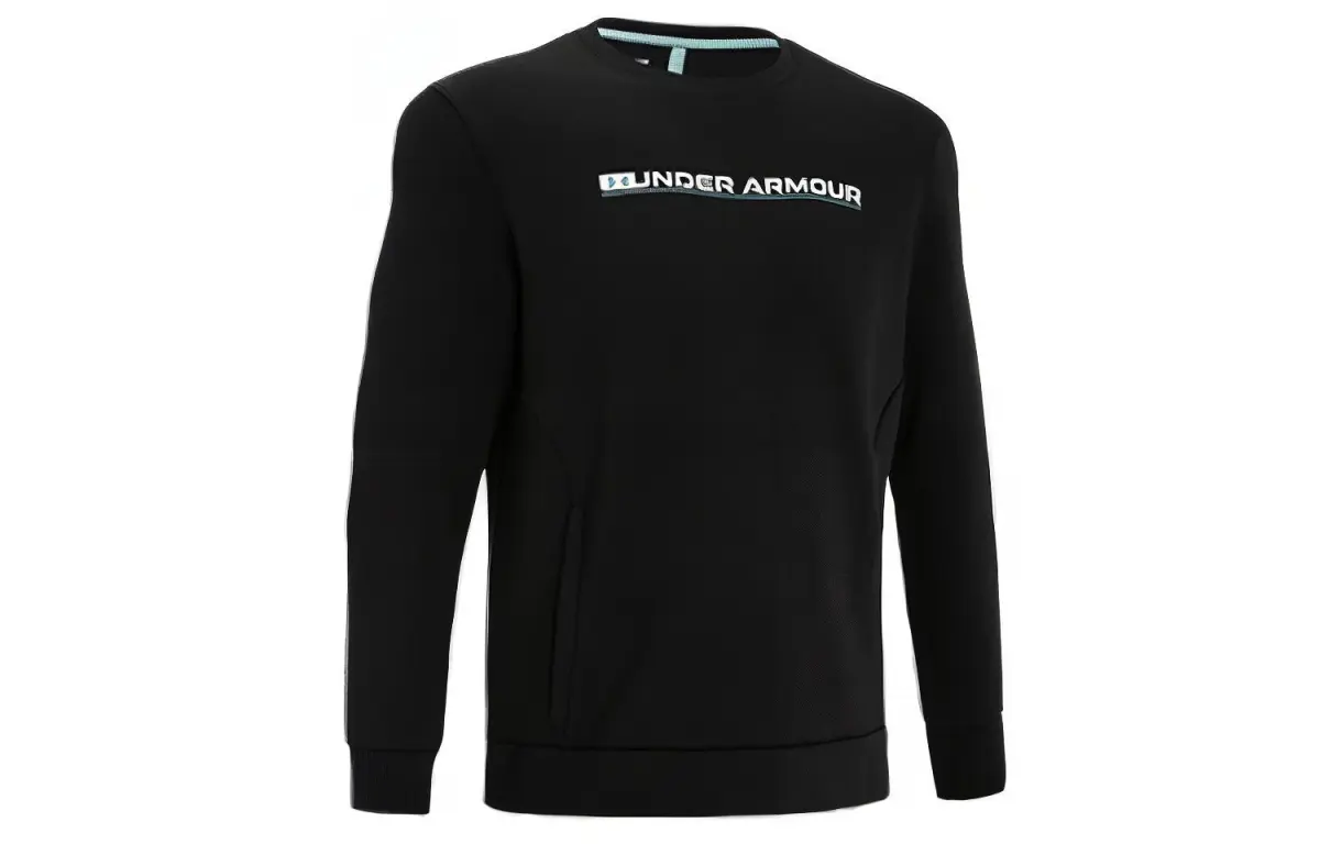 Under Armour Summit Sweatshirts Men's Black Crew Neck Moderate Straight Fit
