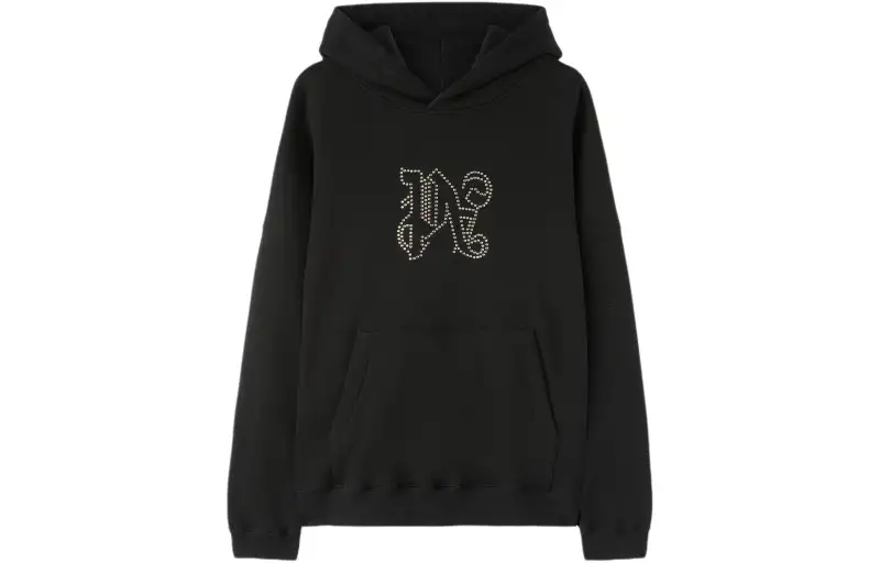 Palm Angels monogram-appliqu� cotton hoodie
