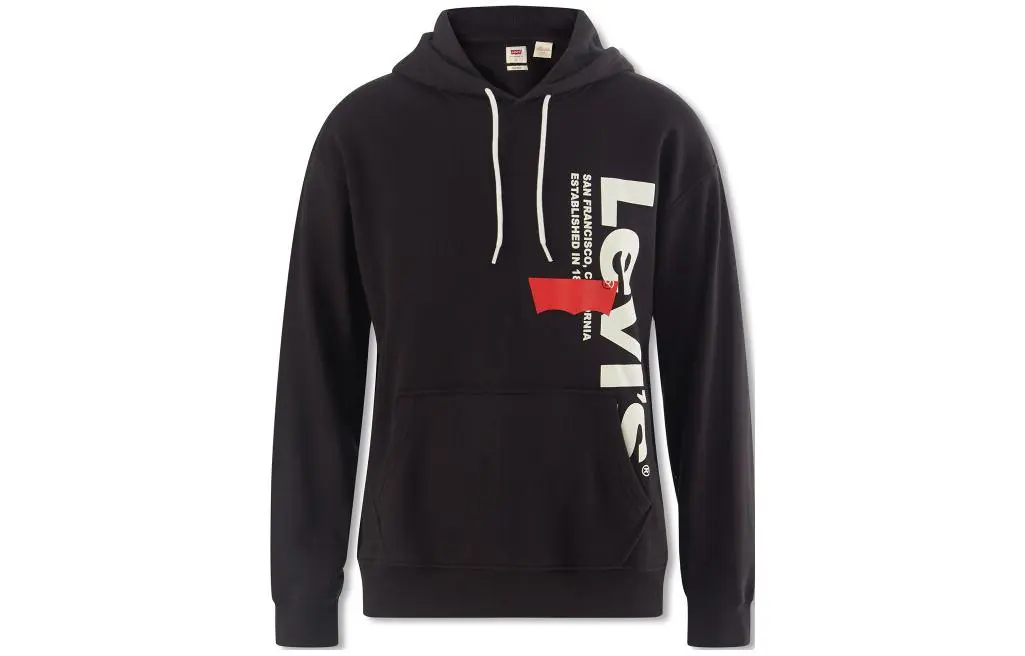 Levi's Sweatshirts Men's Black Hooded Moderate Regular