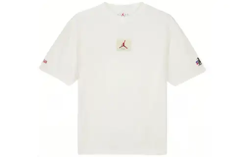 Jordan X Two 18 T Shirts Men's White Crew Neck Moderate Straight Fit
