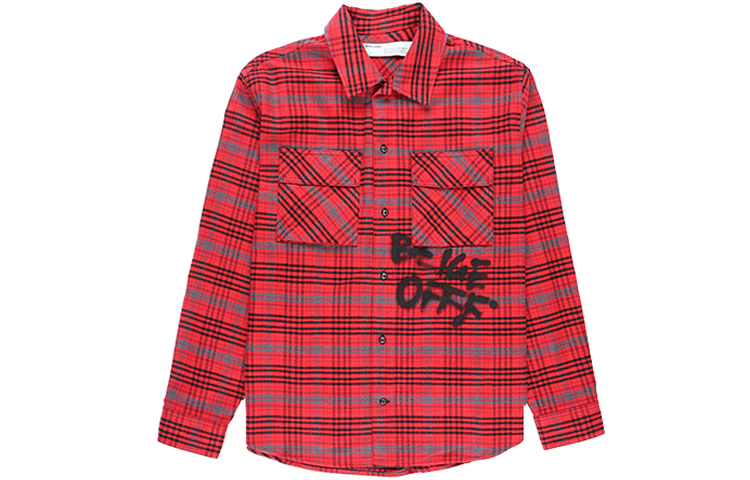 Мужская рубашка OFF-WHITE Flannel Check Shirt (красная)