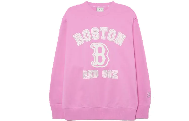 MLB Sweatshirts Unisex Pink Crew Neck Moderate