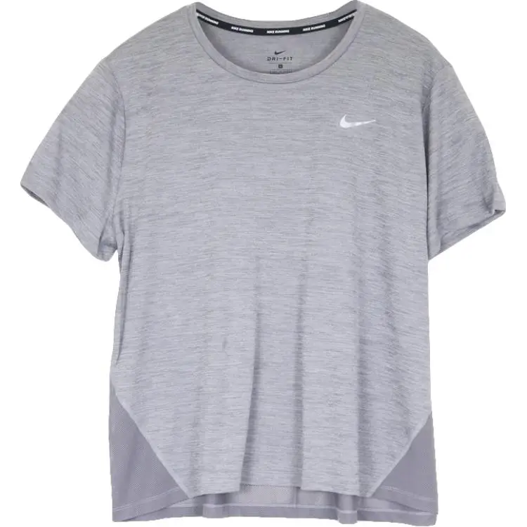 Nike T-Shirts Men's Gray Crew Neck Moderate