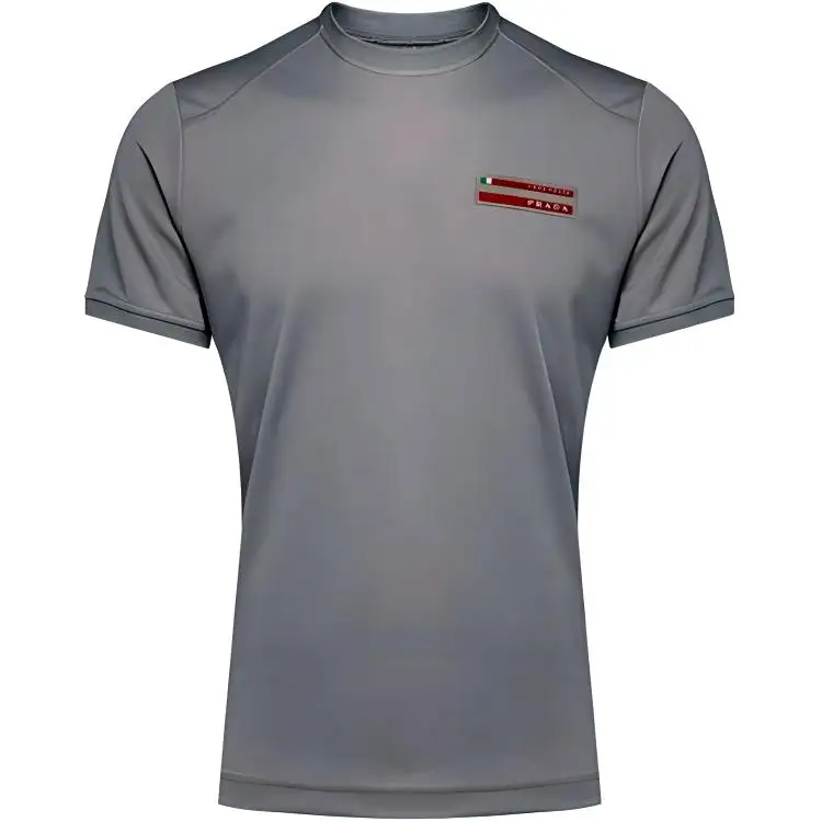 PRADA T Shirts Men's Dark Gray Crew Neck