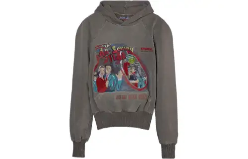 GUCCI Sweatshirts Men's Black Gray Color Hooded Moderate Regular