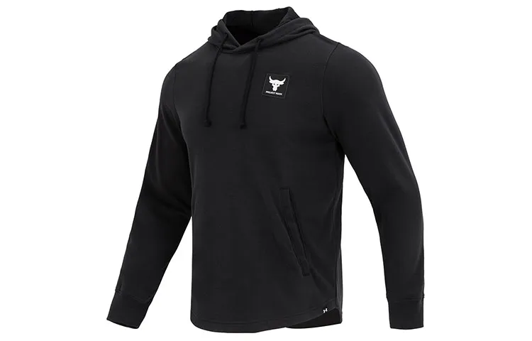 Under Armour Rock Sweatshirts Men's Black Hooded Moderate Regular