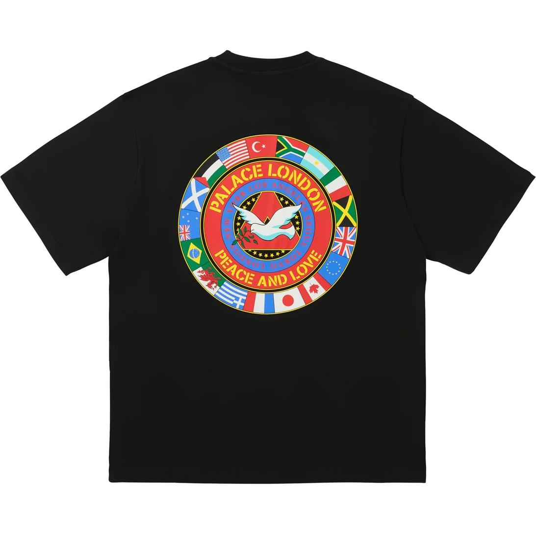 Футболка Palace FW24 NATIONS T-SHIRT (черная)