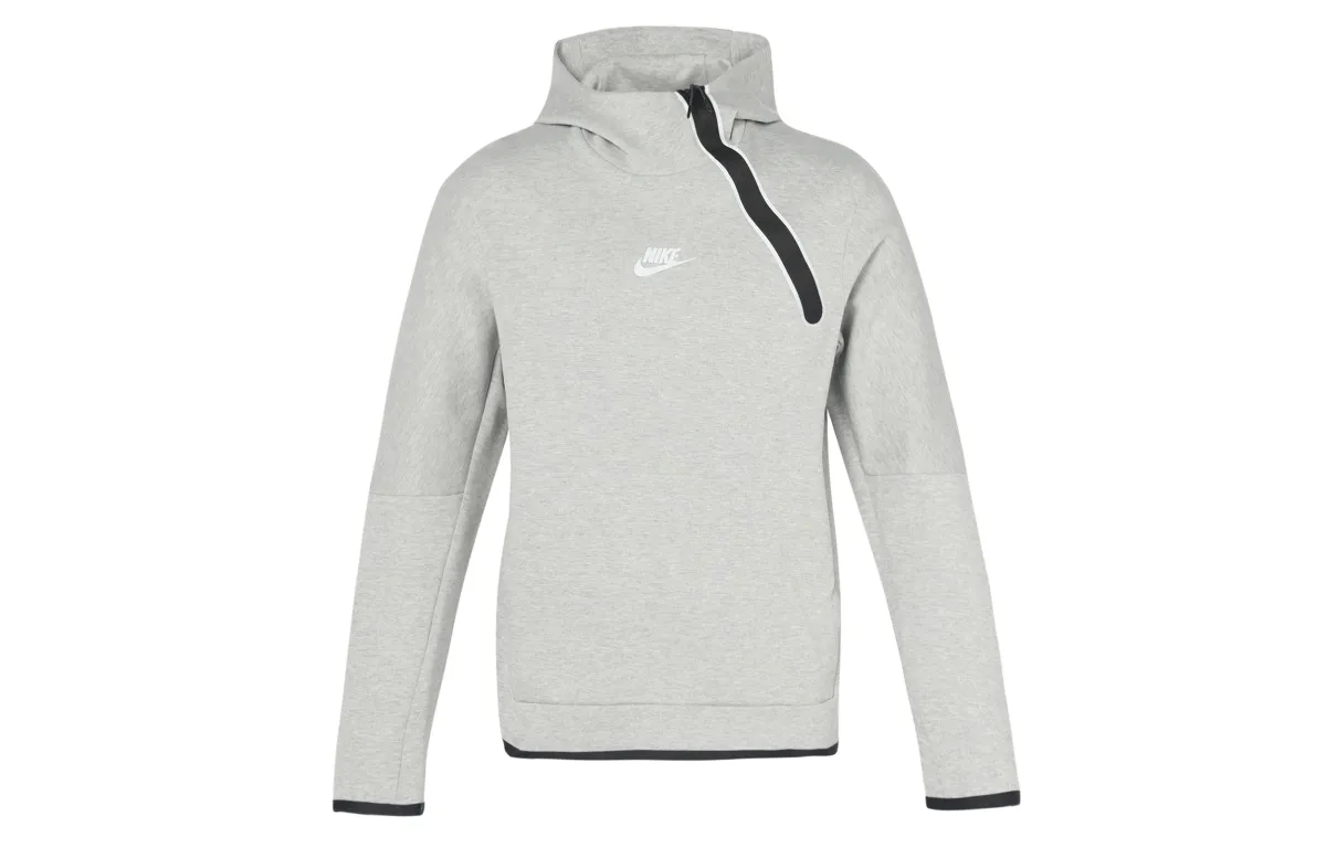 Nike Sweatshirts Men's Gray Hooded Moderate Straight Fit