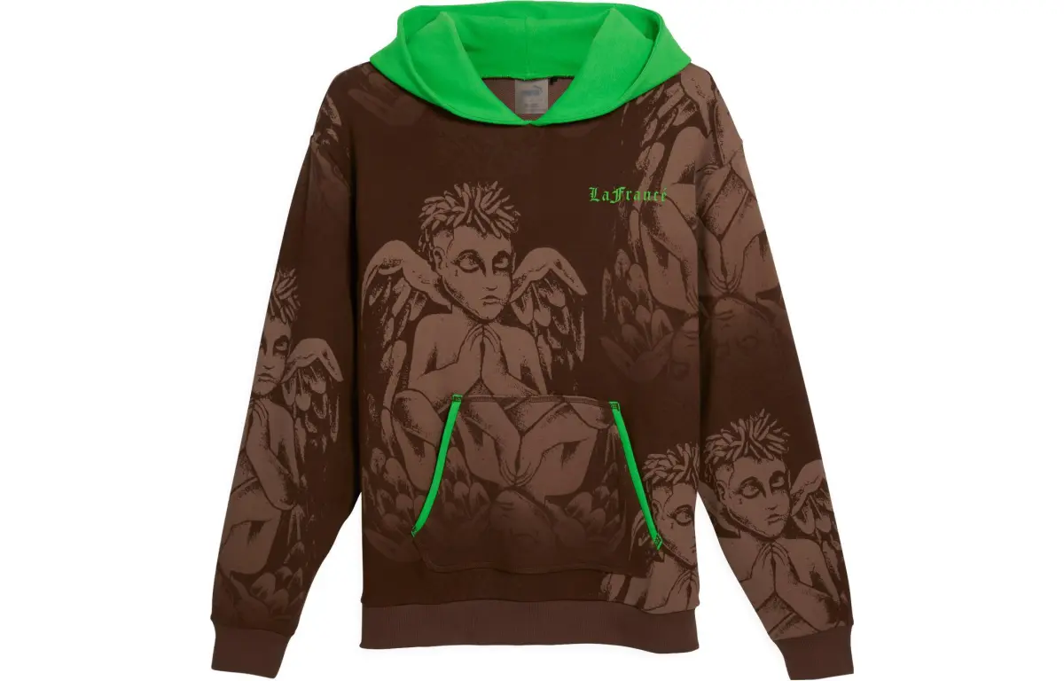 PUMA Sweatshirts Men's Tan-Green Hooded Moderate Other