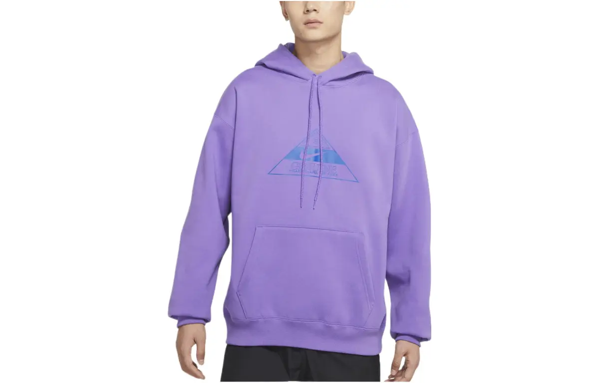Nike Sweatshirts Unisex Active Grape Purple Hooded Moderate Regular