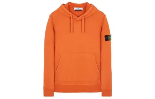 STONE ISLAND Sweatshirts Men's Orange Red Hooded Moderate Regular