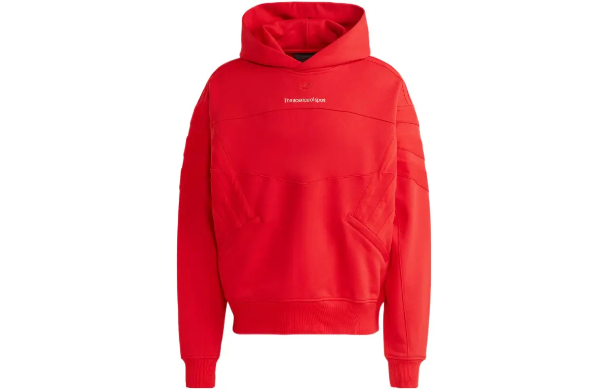 Adidas Originals Blue Version Sweatshirts Men's Light Scarlet Hooded Moderate Regular