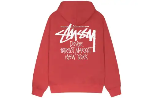 Stussy X Dover Street Market Sweatshirts Unisex Red Hooded Moderate Regular