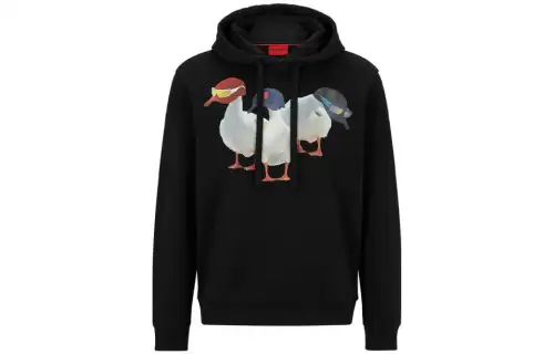 HUGO BOSS Cotton-blend Relaxed-fit Hoodie