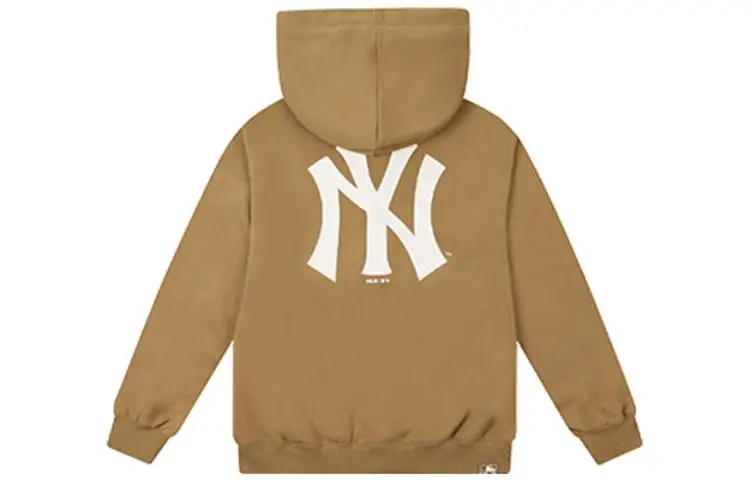 MLB Sweatshirts Unisex Brown Hooded (Non-detachable) Thin Straight Fit