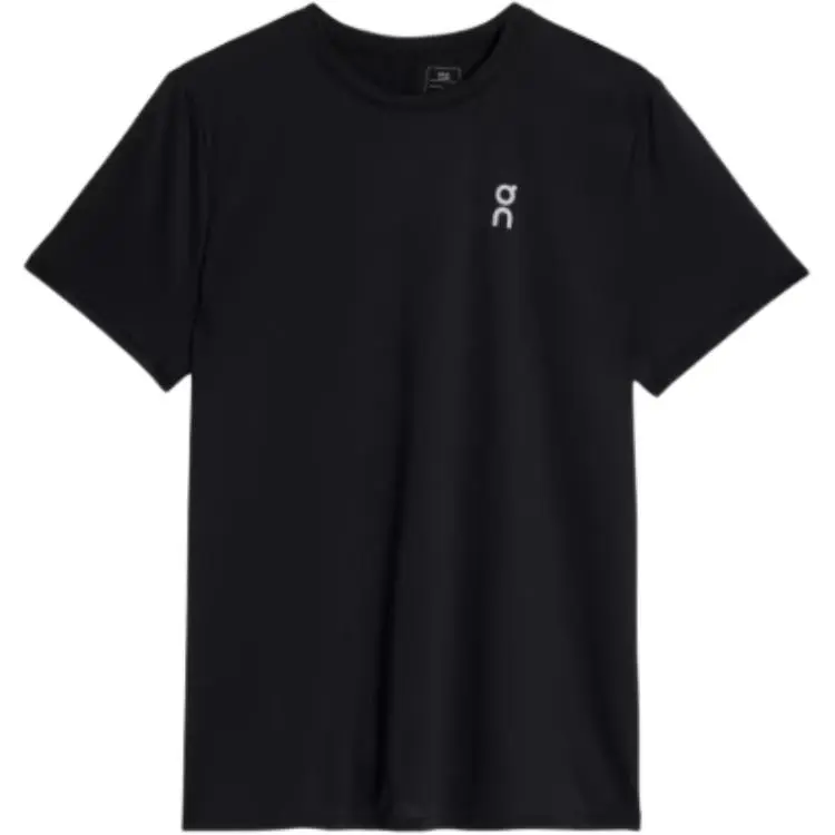 On T-Shirts Men's Black Crew Neck Moderate
