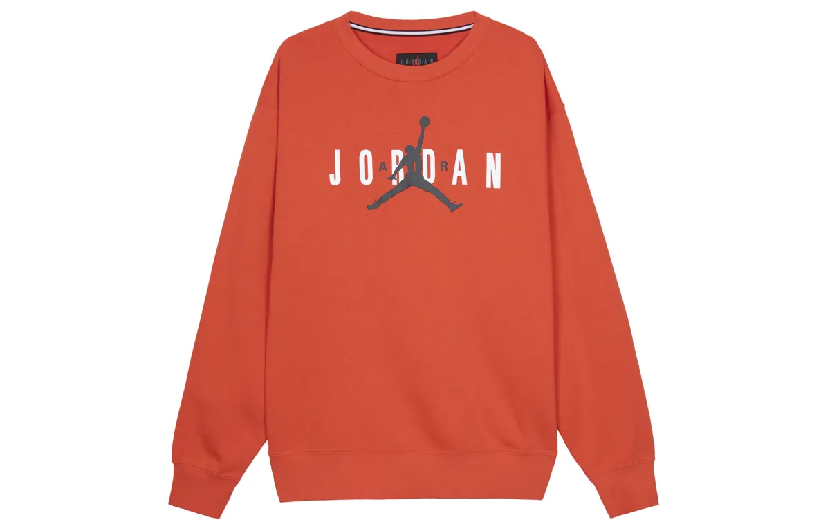 Jordan Sweatshirts Men's Red Crew Neck Moderate Regular