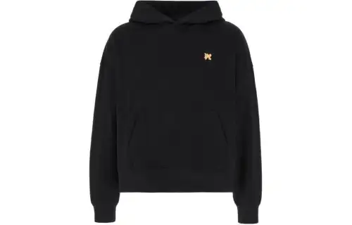 Palm Angels monogram-pin cotton hoodie