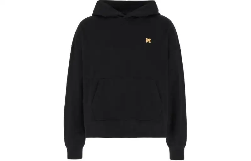 Palm Angels monogram-pin cotton hoodie