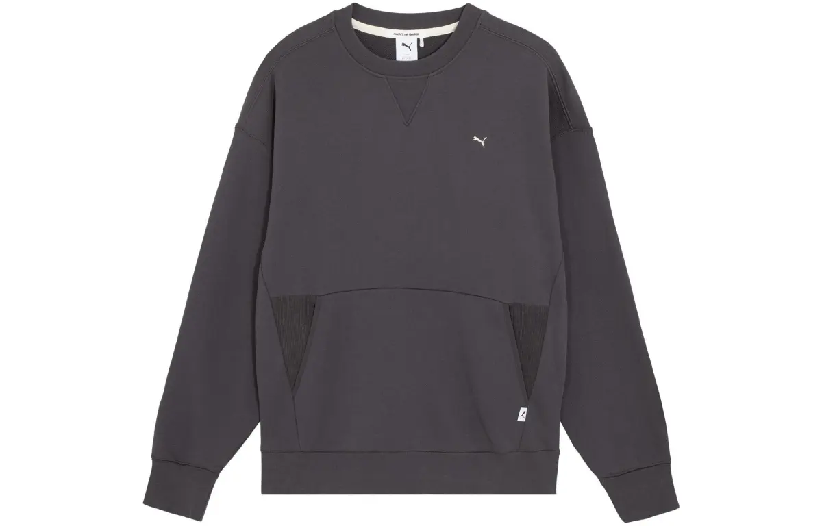 PUMA Sweatshirts Unisex Charcoal Black Crew Neck Moderate Other