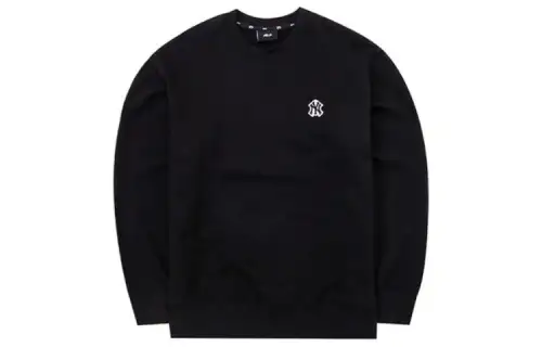 MLB Sweatshirts Unisex Black Crew Neck Moderate Regular