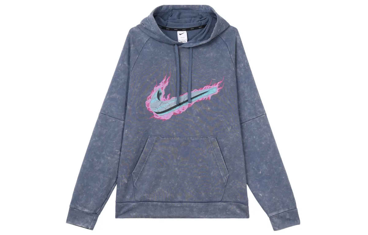 Nike Sweatshirts Men's Fen Blue Hooded Moderate Straight Fit