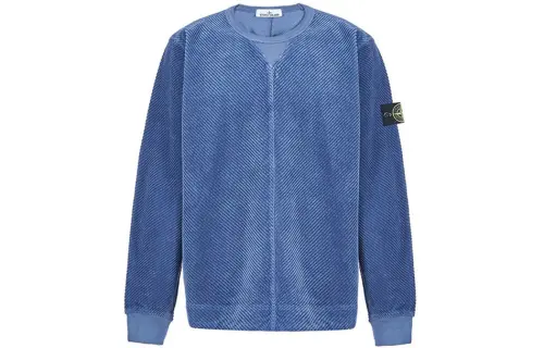 STONE ISLAND Sweatshirts Men's Dark Blue Crew Neck Moderate Regular
