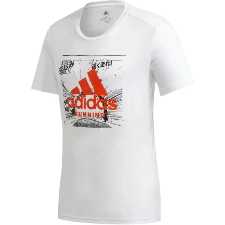 Adidas Fast Graphic T Shirt Men's White