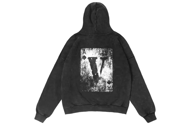 VLONE Sweatshirts Unisex Black Hooded Moderate Regular