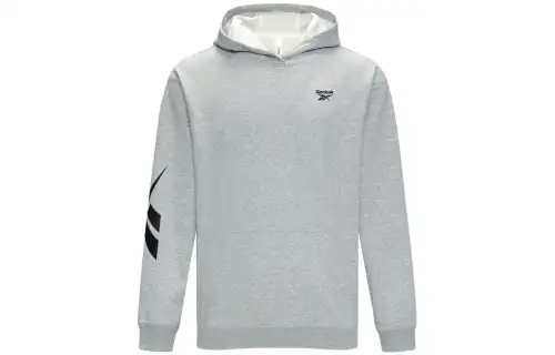 Reebok Sweatshirts Unisex Gray Hooded Moderate Regular