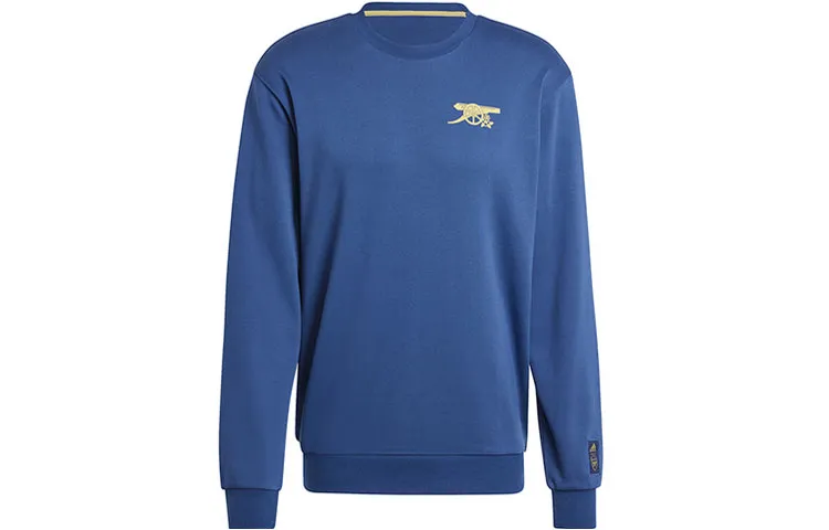 Adidas Arsenal Sweatshirts Men's Blue Crew Neck Moderate Regular