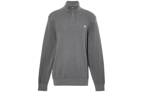 Timberland Sweatshirts Men's Dark Gray Stand Collar Moderate Regular