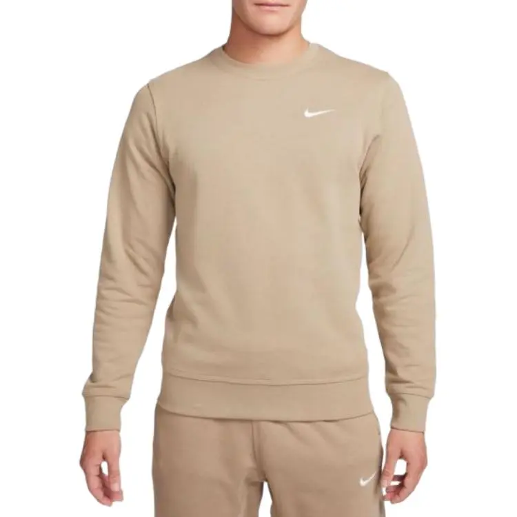 Nike T-Shirts Men's Beige Crew Neck Moderate Straight Fit