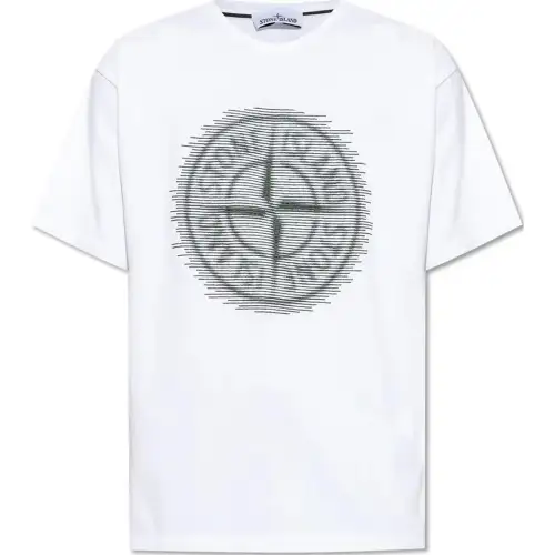 STONE ISLAND Logo Printed T Shirt