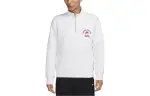 Nike Sweatshirts Men's White Stand Collar Moderate Regular