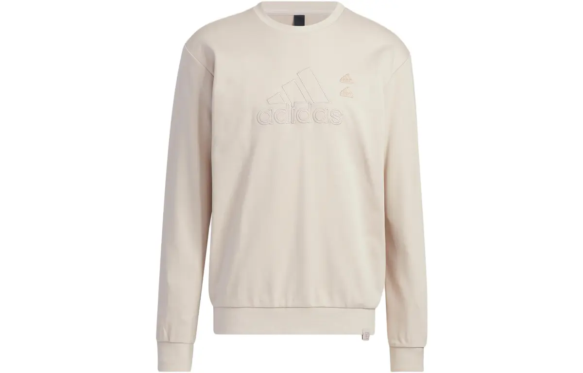 Adidas Sweatshirts Men's Wonder Taupe Crew Neck Moderate