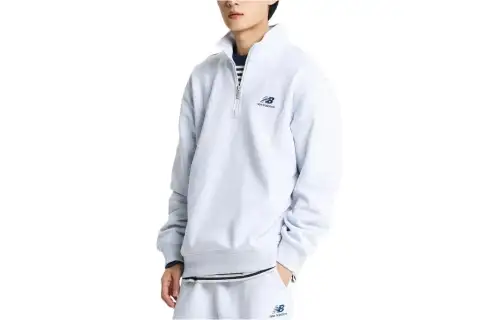 New Balance Uni Team Stacked Sweatshirt Men's White