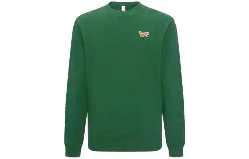Reebok Sweatshirts Unisex Dark Green Crew Neck Moderate Regular