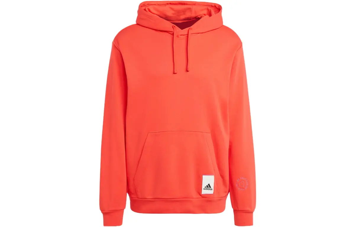 Adidas Sweatshirts Unisex Light Red Hooded Moderate Regular