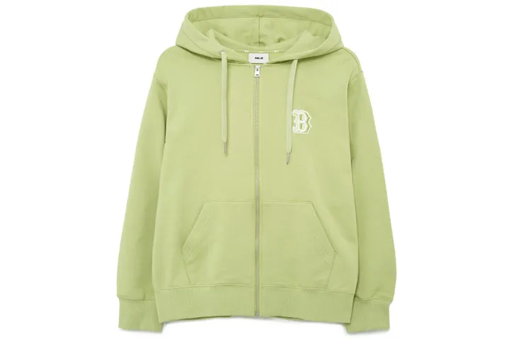 MLB Sweatshirts Unisex Green Hooded Moderate Cardigan