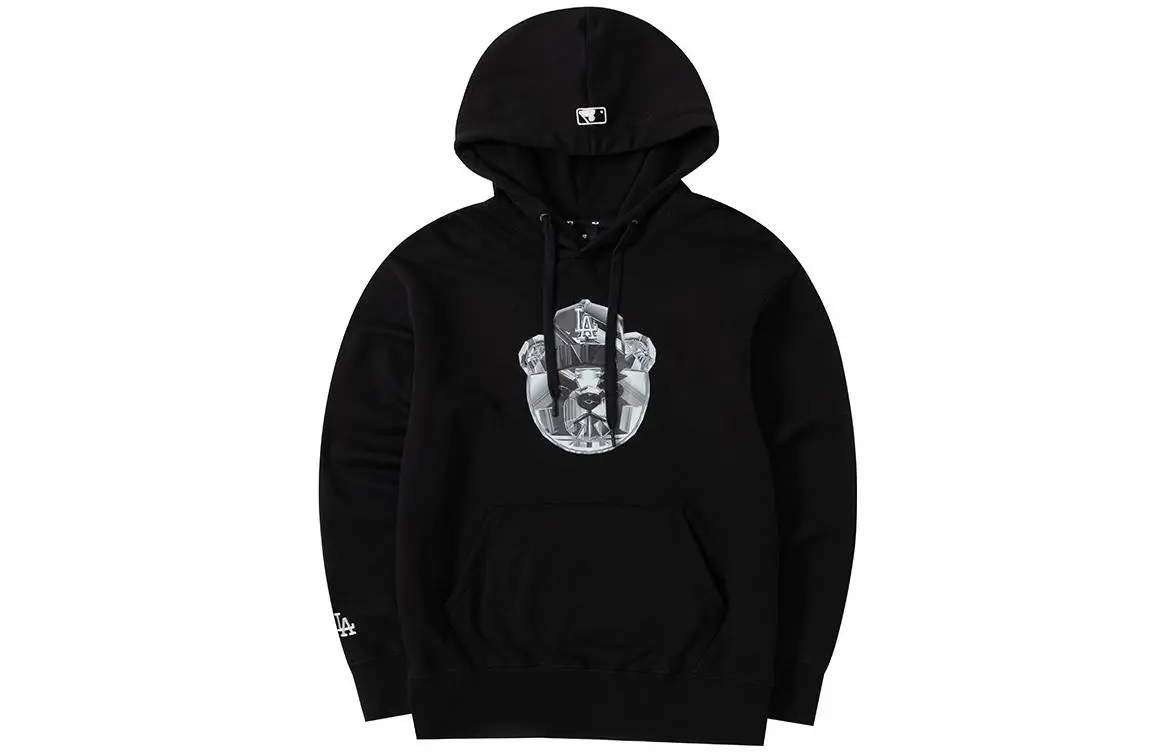 MLB Los Angeles Dodgers Sweatshirts Unisex Black Hooded (Non-detachable) Moderate